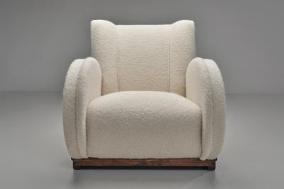 Art Deco Armchair with Round Armrests Denmark 1930s