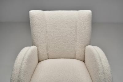 Art Deco Armchair with Round Armrests Denmark 1930s