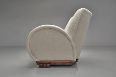 Art Deco Armchair with Round Armrests Denmark 1930s