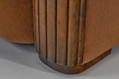 Art Deco Armchair with Wood Detailing Europe first half of the 20th Century