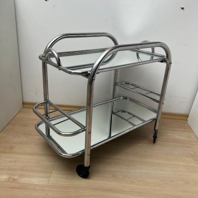 Art Deco Bar Cart by Robert Mallet Stevens Chromed Steel France circa 1925