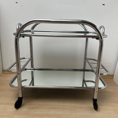 Art Deco Bar Cart by Robert Mallet Stevens Chromed Steel France circa 1925