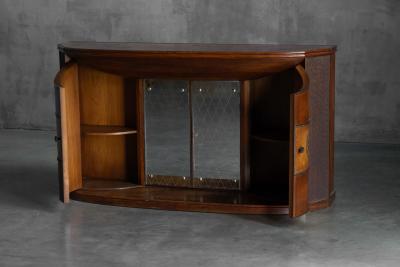 Art Deco Bar Console with Mirrored Doors Italy 1940s