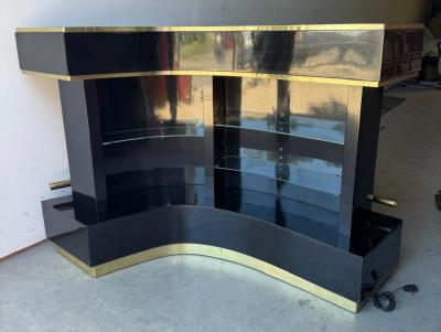 Art Deco Bar in Custom Black and Gold Finish