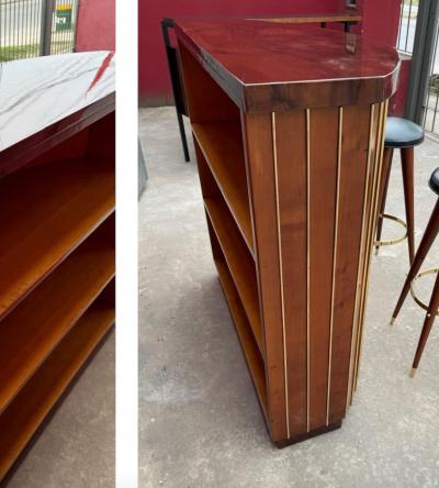 Art Deco Bar with Matching Stools Newly Restored