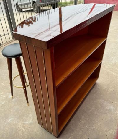 Art Deco Bar with Matching Stools Newly Restored