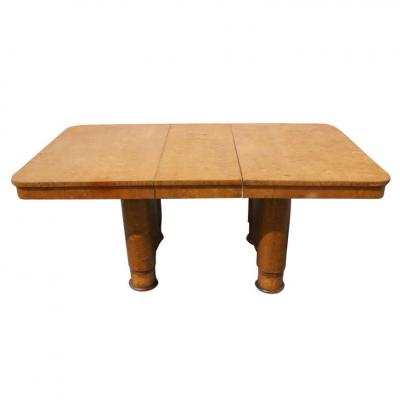 Art Deco Birdseye Maple Extension Dining Table