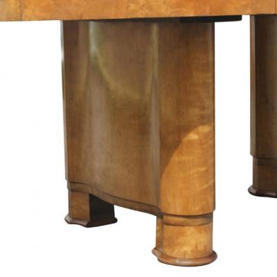 Art Deco Birdseye Maple Extension Dining Table