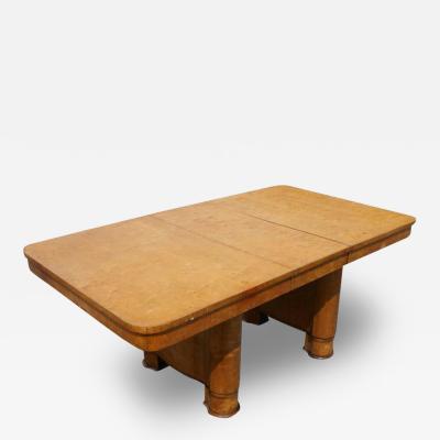 Art Deco Birdseye Maple Extension Dining Table
