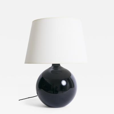 Art Deco Black Glass Table Lamp