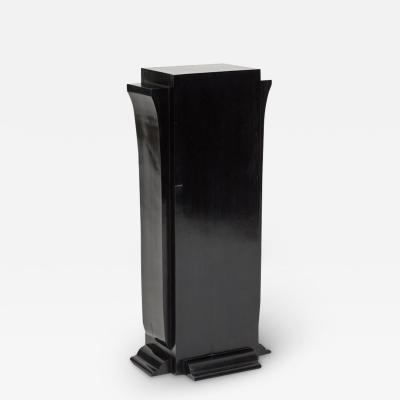 Art Deco Black Lacquer Pedestal