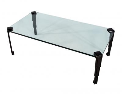 Art Deco Black Lacquered Coffee Table