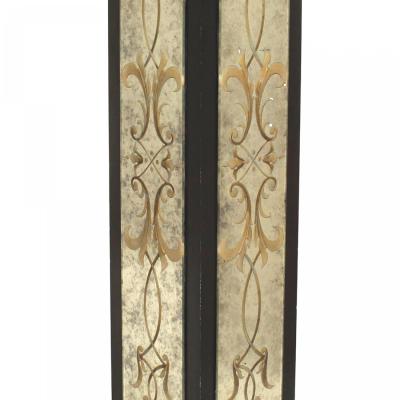 Art Deco Black Lacquered Pedestal