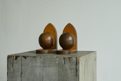Art Deco Bookends in Wood 1930s