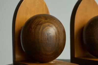 Art Deco Bookends in Wood 1930s