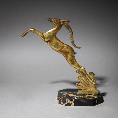 Art Deco Bookends with Gazelles 