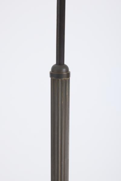 Art Deco Brass Reading Floor Lamp