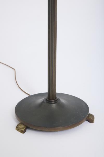 Art Deco Brass Reading Floor Lamp
