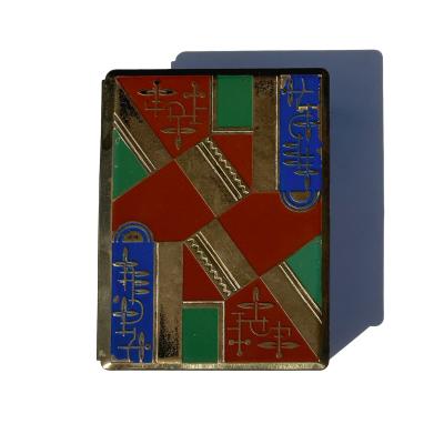 Art Deco Brass and Enamel Cigarette Box Austrian Circa 1920