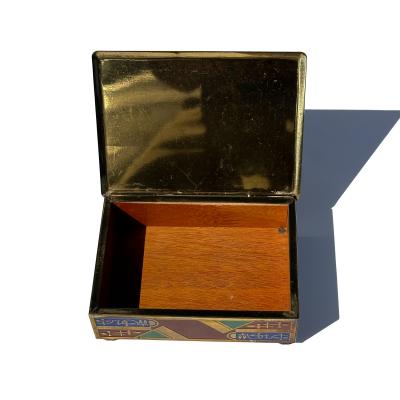 Art Deco Brass and Enamel Cigarette Box Austrian Circa 1920