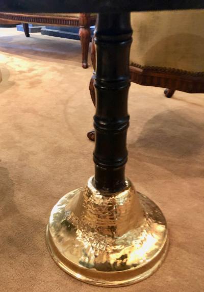 Art Deco Brass and Wood Smoking Table Germany