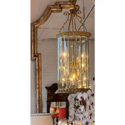 Art Deco Bronze Chandelier Theater Lantern Light Fixture