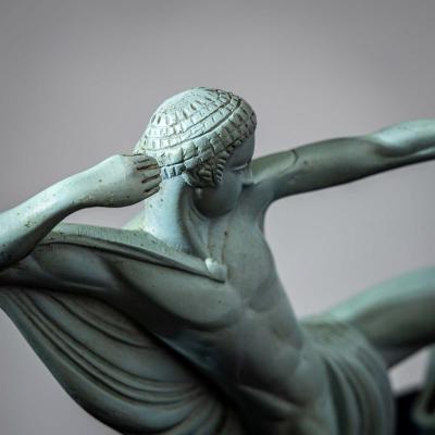 Art Deco Bronze Sculpture of an Archer by Michel Decoux 1837 1924 France 