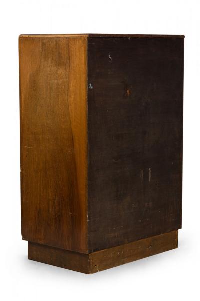 Art Deco Burl Veneer 5 Drawer Tall Chest