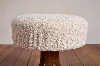 Art Deco Burl Wood Stool