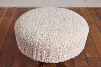 Art Deco Burl Wood Stool