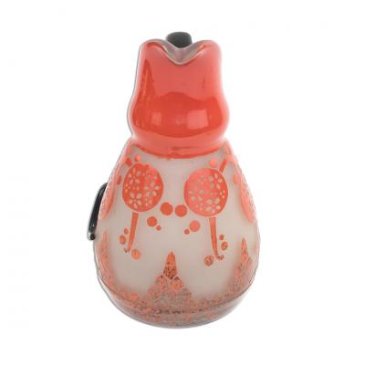 Art Deco Cameo Cut Back Art Glass Water Pitcher