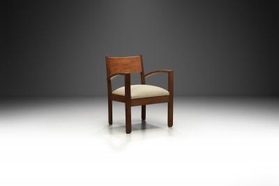 Art Deco Chair with Upholstered Seat Europe First half of the 20th Century