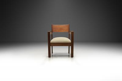Art Deco Chair with Upholstered Seat Europe First half of the 20th Century