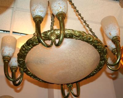 Art Deco Chandelier by SCHNEIDER