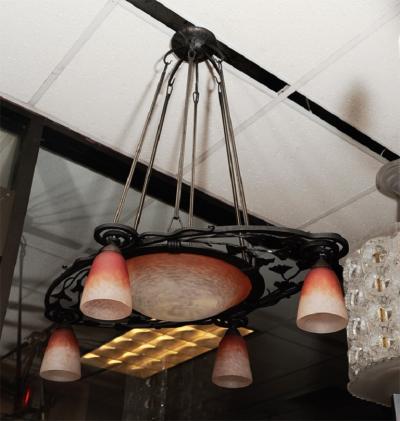 Art Deco Chandelier by SCHNEIDER