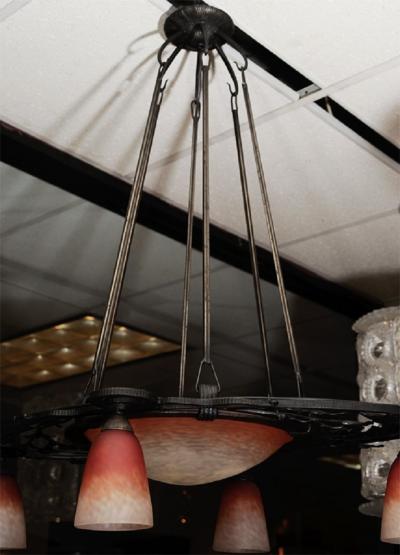 Art Deco Chandelier by SCHNEIDER