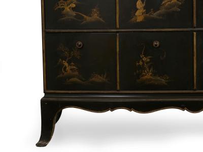 Art Deco Chinoiserie Mirrored Top Chest of Drawers