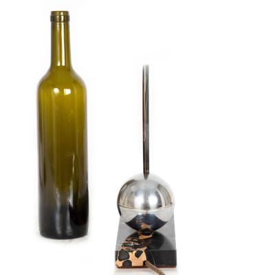 Art Deco Chrome Marble Glass Fish Lumiere Table Light Lamp ca 1930s