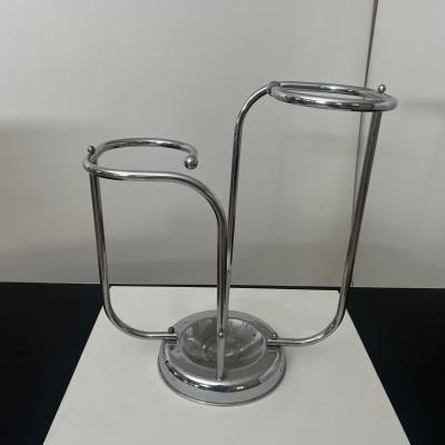 Art Deco Chrome Umbrella Stand Tubular Steel Chrome plated Belgium circa 1930