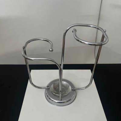 Art Deco Chrome Umbrella Stand Tubular Steel Chrome plated Belgium circa 1930