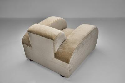 Art Deco Club Chair and Ottoman Europe First half of the 20th Century