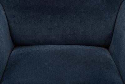 Art Deco Club Chair in Dark Blue Mohair Europe 1930s