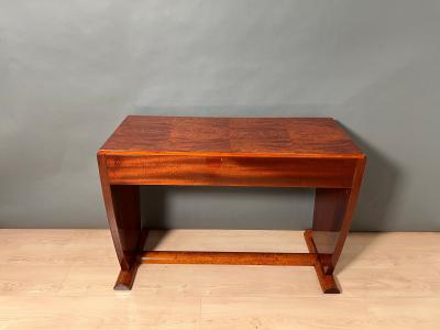 Art Deco Console Table Thuja Roots Birch Silver Plate France circa 1925