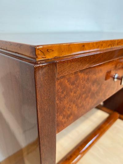 Art Deco Console Table Thuja Roots Birch Silver Plate France circa 1925