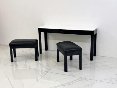 Art Deco Console With Matching Leather Benches C 1950s