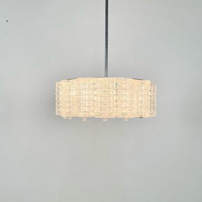 Art Deco Crystal and Chrome Chandelier Circa 1930s