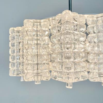 Art Deco Crystal and Chrome Chandelier Circa 1930s