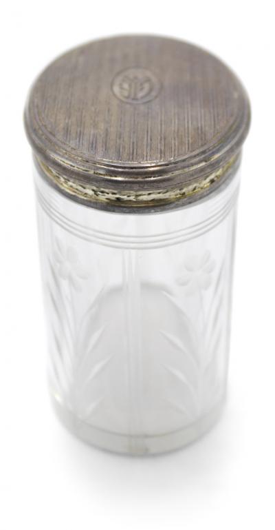 Art Deco Crystal and Silver Box