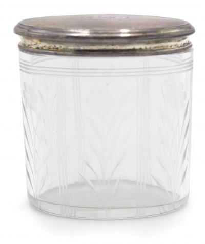 Art Deco Crystal and Silver Box