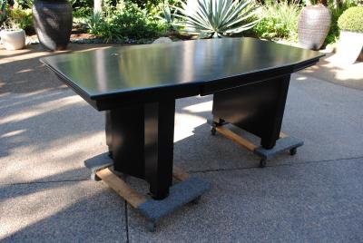 Art Deco Custom Black Executive Desk